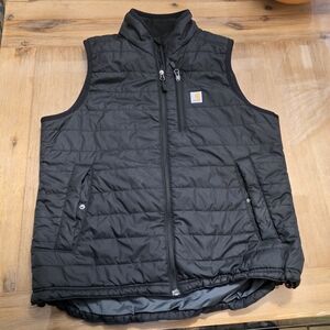 Carhartt Black Quilted Vest with Logo Patch